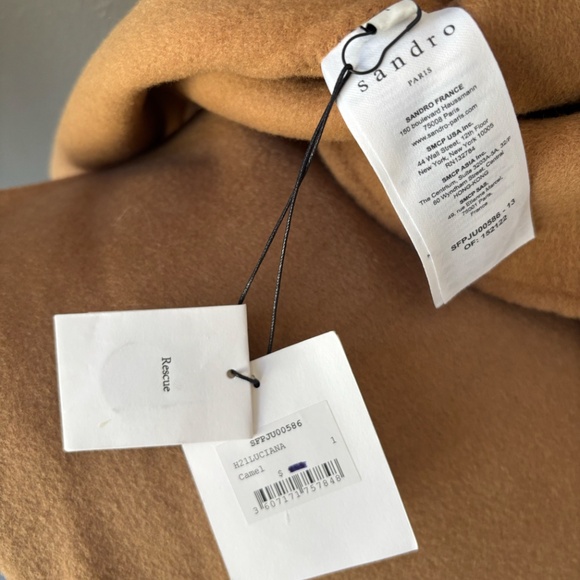 SANDRO PARIS WOMENS WOOL WRAP SKIRT WITH FRINGE - Picture 7 of 7